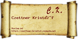 Czettner Kristóf névjegykártya