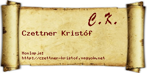Czettner Kristóf névjegykártya