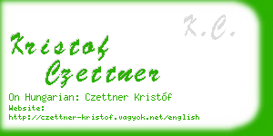 kristof czettner business card