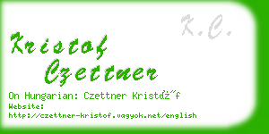 kristof czettner business card